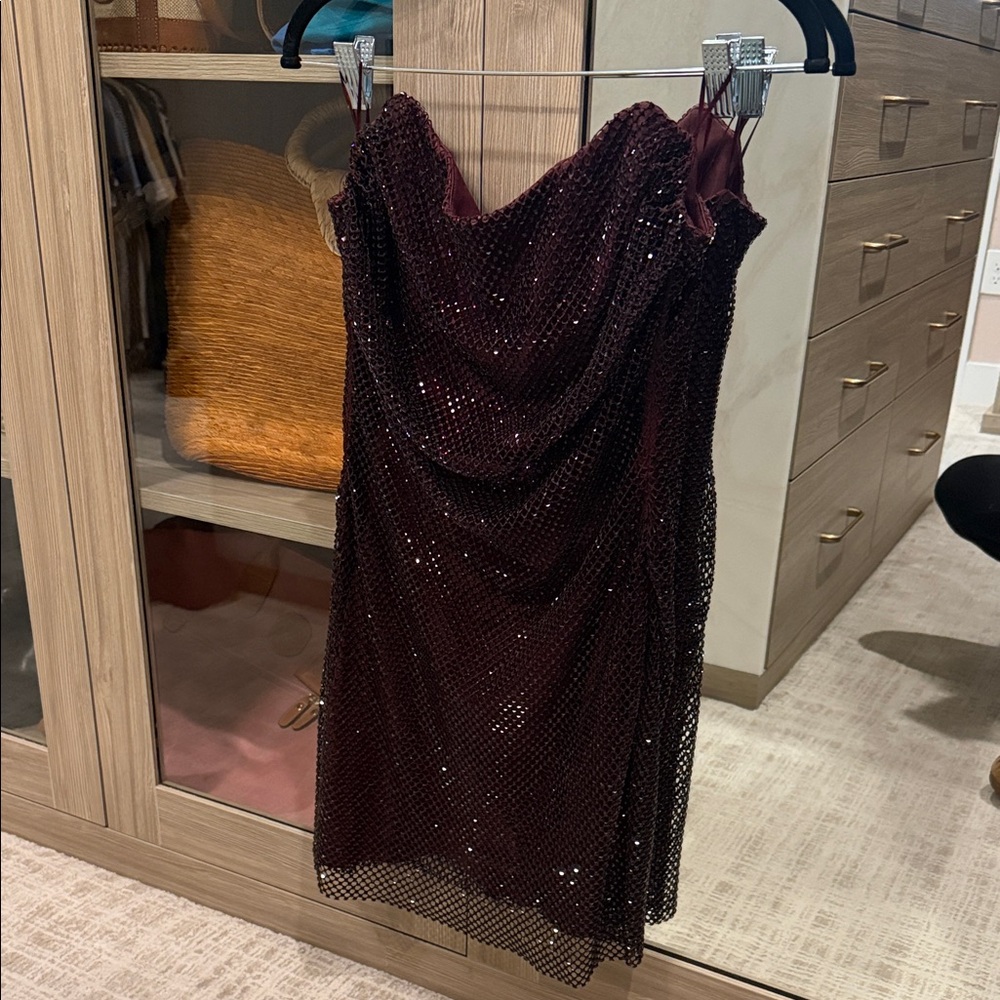 Zara Sparkly Strapless Dress